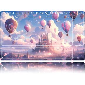 Lorcana Playmats Compatible TCG MTG Gaming Mat Non-Slip Rubber with Zones Play Mat 24x14 Inches