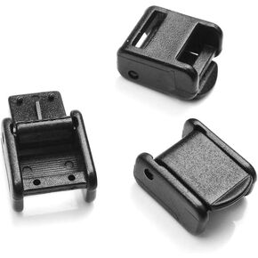 20 Pack 3/8"(10mm) Cam Lock Cam Buckles Plastic Black Toggle Clip Tactical Backpack Straps Belt Webbing Bag Parts Outdoor Camping Sewing Accessories