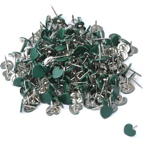 Crapyt Thumb Tacks Blackish Green 200 PCS Flat Heart-Shaped Push Pin Nails L13mm/0.51" Decor for School Classroom Student Teacher Bulletin Board,Notice Board/Map