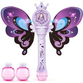 Dolanus Mermaid-Themed Bubble Wands for Kids Girls - Light & Music Bubble Machine, Gifts for 3 4 5 6 7 8 Year Old Girl Toddler Birthday Party Christmas, Princess Toys for Girls Age 3-8 Outdoor/Outside