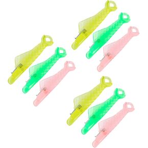 9 Pcs Fish Mouth Sewing Machine Needles Inserter,Automatic Threaders for Embroidery Floss Hand Sewing,Fish Type Sewing Needle Threader,Quick Sewing Machine Plastic Wire Loop Easy Selfthread Tools
