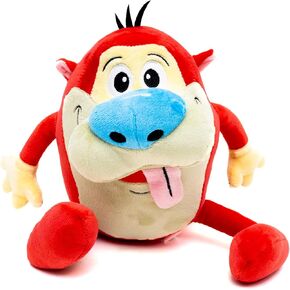 Buckle-Down The Ren and Stimpy Show Squeaky Plush Dog Toy for Large, Medium & Small Dogs, Stimpy Full Body Pose, 5" x 7"