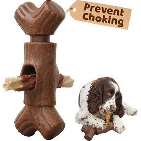 Bully Stick Holder for Dogs - for Aggressive Chewers Treat Chew Holder, Heavy Duty Dog Chew Toy Nylon Bone, Prevent Choking Safety Device for Small Medium Large Dogs, No More Swallowed Ends