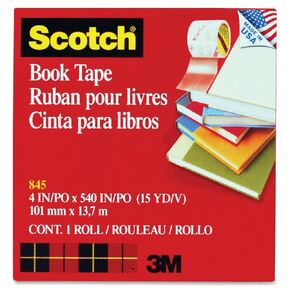 Scotch : Book Repair Tape, 4" x 15 Yards, 3" Core -:- Sold as 2 Packs of - 1 - / - Total of 2 Each