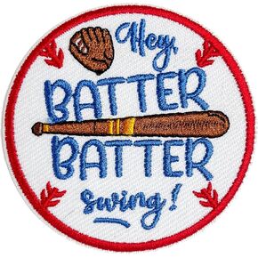 Baseball Patch-3 Inches Iron On/Sew On Embroidered Applique Patch, Embroidery Patches for Clothes Backpacks Hats, Quote Embroidered Patch Funny Baseball DIY Accessories Gifts for Baseball Players