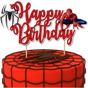 Spidrman Happy Birthday Cake Topper - Birthday Decorations.
