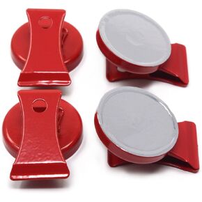 CMS Magnetics - (مقاطع 4 عبوات حمراء) مغناطيسات خزفية ملونة قوية للغاية للمسح الجاف ، النشرات ، الثلاجة ، المكتب ، المطبخ ، المدرسة ، الفصل الدراسي
