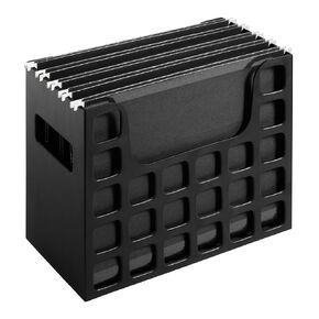 Pendaflex Decoflex Desktop File, 9 1/2" H x 12 1/4" W x 6" D, Black (23013)