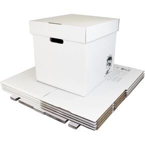 Square Deal Recordings & Supplies (5) Heavy Duty Cardboard 12" Record Storage Box - Holds 90 Records