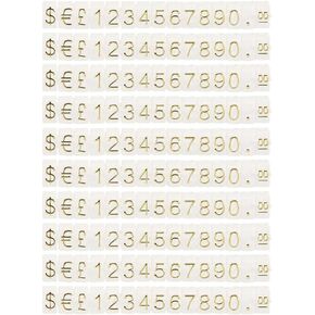 10 Strings Display Cube Number Letter Cube Adjustable Tag Display Stand Label Pricing Label Stand Block for Retail Shop Jewelry