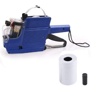 Zeerkeer Price Gun MX-6600 10 أرقام 2 أسعار سطر بندقية مع أسطوانة الحبر ، مسدس تسمية السعر للمكتب ، متجر البيع بالتجزئة ، متجر البقالة ، وضع علامة على المنظمة ، مسدس التاريخ (الأزرق)