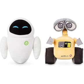 Disney Store Original Mini Bean Wall-e & Eve Plush Set - 7'' L