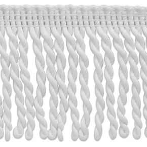 Trims by the Yard 3" Cotton Bullion Fringe White | (10 Yard Cut) Trim