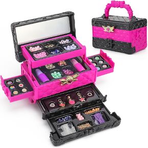 Birthday Gifts for Kids DIY Charm Bracelet Making Kit and Nail Art kit, Inspires Creativity and Imagination, Crafts for Girls Ages 5-12 with Jewelry Making Kit