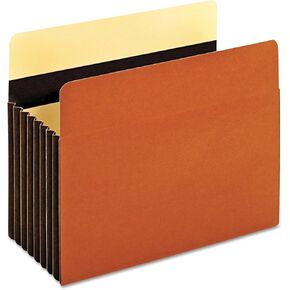 Globe-Weis 7-Inch Expansion Letter Redrope File Pocket, 5 per Box (GLW15444HD)