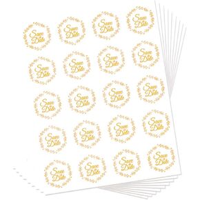 30 Sheet Decorative Gold Circle Envelope Seals - Self-Adhesive Universal Sealing Stickers for Gift Boxes and Labels