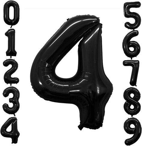 Goer Number 30 بالونات لزخارف حفلة عيد الميلاد الثلاثين ، والبالونات الهليوم 42 بوصة للذكرى السنوية الثلاثين (أسود) in Kuwait
