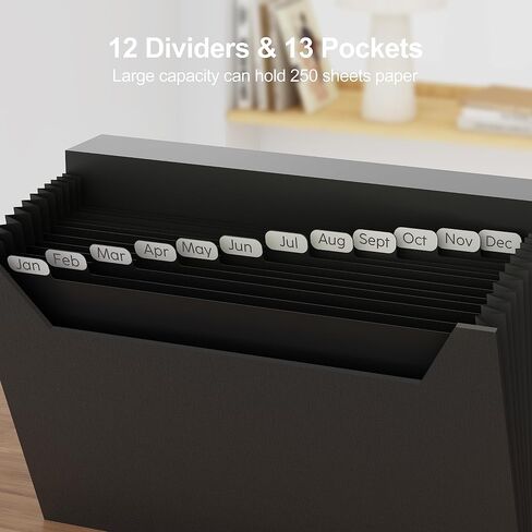 JiaWei Expanding File Folders with Pockets, 13 Pockets Accordian File Organizer with Magnetic Closure, Letter Size Portable Documents and Receipts Folders with Tabs for Document Classification in Saudi Arabia