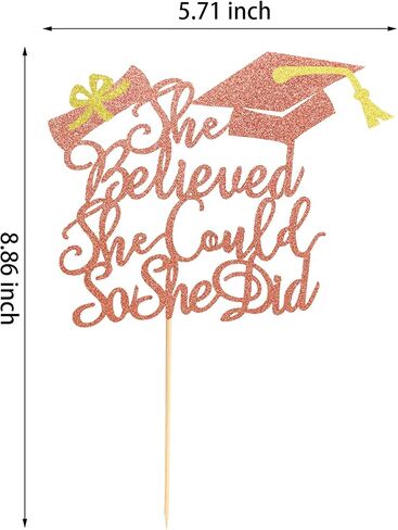 Arthsdite 1Pc Congrats Grad Cake Topper, Class of 2025 Themed Graduation Party Decorations for University College High School Celebration Party Supplies - Black Glitter in Kuwait