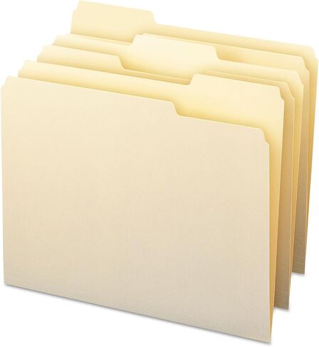 Smead 10338 One-Ply File Folders, 1/3 Cut Top Tab, Letter, Manila, 100/box in Saudi Arabia