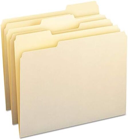 Smead 10338 One-Ply File Folders, 1/3 Cut Top Tab, Letter, Manila, 100/box in Saudi Arabia