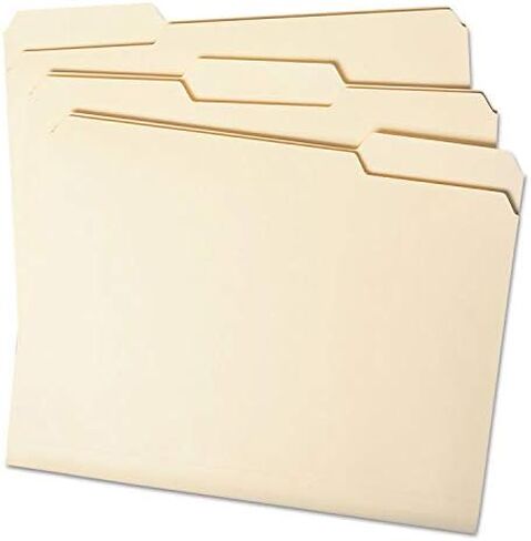 Smead 10338 One-Ply File Folders, 1/3 Cut Top Tab, Letter, Manila, 100/box in Saudi Arabia