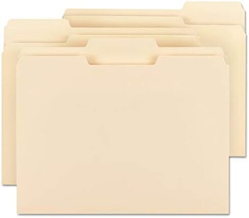 Smead 10338 One-Ply File Folders, 1/3 Cut Top Tab, Letter, Manila, 100/box in Saudi Arabia