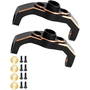 Brass Caster Blocks C-Hubs Upgrade Parts for 1/18 TRX4M,2pcs Brass Caster Blocks C-Hubs Hops Up for 1/18 TRX4M,Black