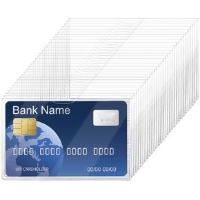 30PCS حامي بطاقة الضمان الاجتماعي واقي بطاقة Medicare Card Protector Sleeve أفقي حامل بطاقة البلاستي
