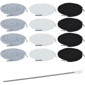 12pcs raintring cords استبدال 51 بوصة هوديي القطن سلسلة السحب العالمي لسروال السراويل السراويل السراويل السراويل مرنة مع خيوط معدنية سهلة in Kuwait