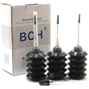 BCH Dye Ink Cartridge Refill Kit for HP 21 56 27 60 61 62 63 64 65 92 94 96 901 74 XL Cartridges 3-Bottle Triple Black ID30-KKK