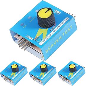 4 pcs RC Servo Tester 3CH Digital Multi ECS Servo Tester CCPM Consistency Master Checker with Reverse Connection Protection for RC Helicopter Car Boat