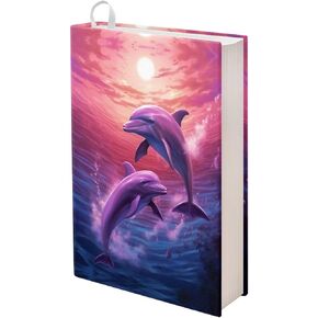 Turtle Stretchable Book Covers Jumbo Book Sleeves for Textbook Hardcover Books up to 9 x 11 Inches Reusable Washable Textbook Protective Covers for School Kids Boys Girls