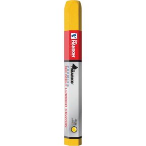 CH Hanson 10385 Yellow Premier Lumber Crayon - 12 Count