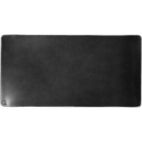Courtyard Desk Pad by Castle - Leatherette Desk Blotter Office Mat - Durable Waterproof Easy to Clean PU Computer Desk Mat with Non-Slip Base for Home and Office, (Castle Logo Version, 36.0" x 17.0")