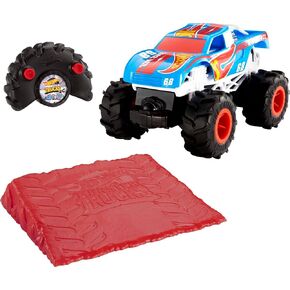 Hot Wheels RC Monster Trucks Race Ace 1:24 Scale, 1 Remote-Control Vehicle with Large Tires & All-Wheel Drive, Toy for Kids 4 Years Old & Up