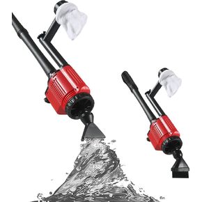 SOONHUA Electric Aquarium Vacuum Gravel Cleaner, 6 in 1 Fish Tank Gravel Vacuum 28W Aquarium Cleaner for Wash Sand Remove Dirt Water Shower and Water Circulation