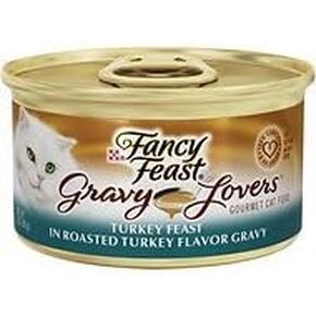 Fancy Feast Gravy Lovers Turkey Feast in Roasted Turkey Flavor Gravy Cat Food, 3 oz, 12 Cans