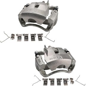 TRQ Front Brake Caliper Set Compatible with 2007-2012 Lexus ES350 2007-2011 Toyota Camry
