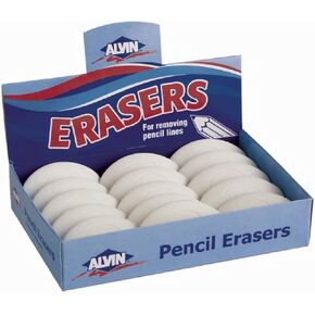 Alvin White Oval Pencil Erasers (1050AE)