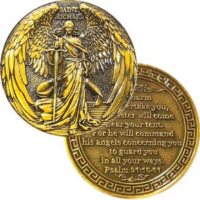 The Archangel Saint Michael Protect Christian Challenge Coin Faith Rokinder Token