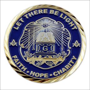 Band of Brothers Let There Be Light Masonic Coin