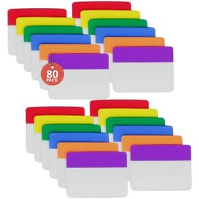 1InTheOffice Page Tabs, Page Markers, Index Tabs, Page Markers Sticky Tabs, Assorted Colors, 80 Pack