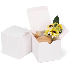 ZBEIVAN 3x3x3 Gift Box for Presents 100 Pack, Small Bridesmaid Proposal Gift Boxes with Lid for Wedding, Party Gift Wrapping, White