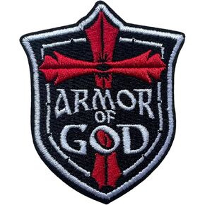 Armor of God Patch, Size 3" Sew On Patches, Christian Embroidery Fabric Patches for Clothes Jean Backpack, Bible Applique Patch, JesusEmbroidery Iron On Patch for Clothes, Gift for Christian