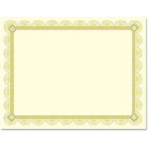 Southworth CTP2V Premium Certificates Ivory Spiro Gold Foil Border 66 lb 8.5 x 11 15/Pack