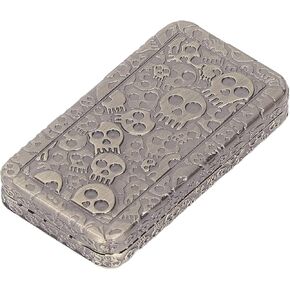 Roller,Toys for Men,ADHD Autism Anxiety Stress Relief Magnetic Fidget Toy Poker Push Slider Metal with Skull Pattern and Box 5.5 x 3 x 1cm