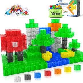 Magnetic Blocks Toys for 3 Year Old Boys & Girls Toddlers Montessori Toys for Kids Magnet Transparent Building Blocks Educational Learning Kid Toys Age 3-5, 4-8, 5-7