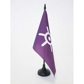 Tokyo Metropolis Table Flag 5'' x 8'' - Tokyo in Japan Desk Flag 21 x 14 cm - Black plastic stick and base - AZ FLAG