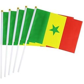 25 حزمة يدوي ميني صغير صغير العلم السنغال السنغالي العلم عصا العلم جولة العلم العلوي الأعلام الوطنية ، مستلزمات زخارف الحفلات للمسيرات ، كأس العالم ، أحداث المهرجانات ، المهرجان الدولي